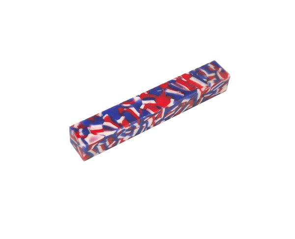 Red, Blue & White Crush Acrylic Pen Blank