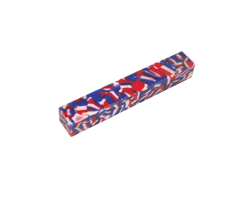 Red, Blue & White Crush Acrylic Pen Blank