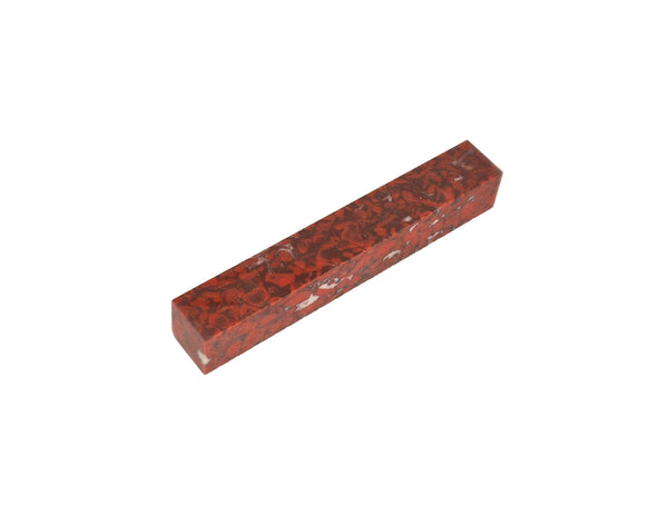 Red with White Crush Acrylic Pen Blank