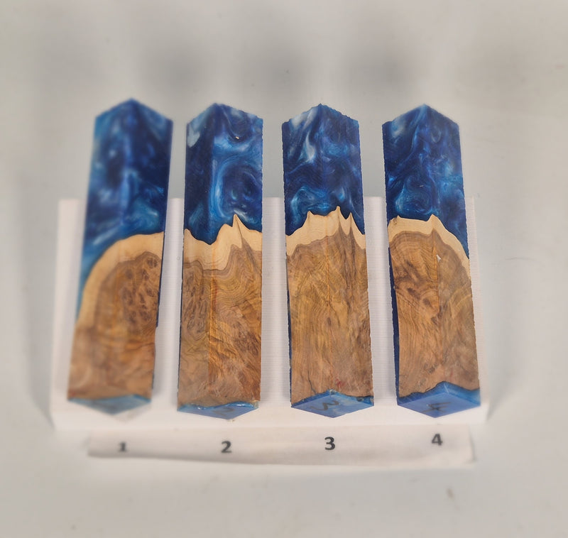 Blue Hybrid Resin Pen Blanks