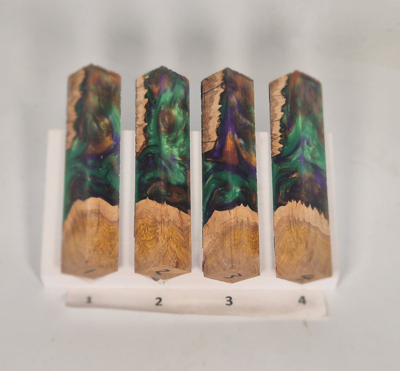 Teal Hybrid Resin Pen Blanks