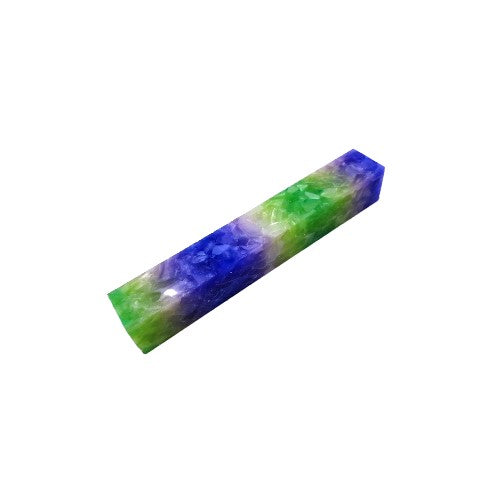 Blue & Green Crush Acrylic Pen Blank