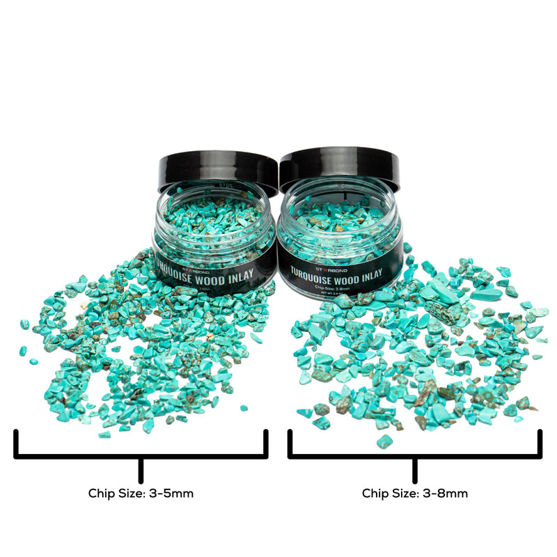 Turquoise Wood Inlay Chips