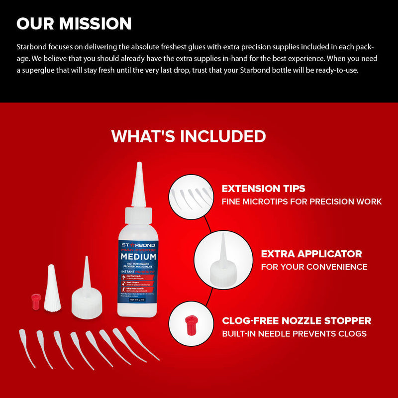 Starbond Medium CA Super Glue 2oz