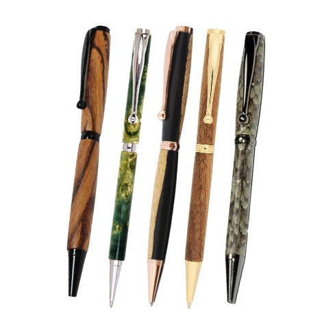 Fancy Slimline Pen Kit - 10 pack mixed colours
