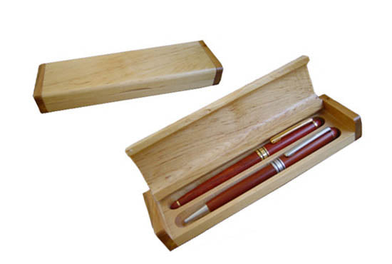 Double Wooden Pen Case
