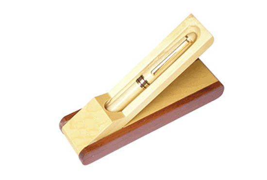 Single Flip Maplewood Pen Case