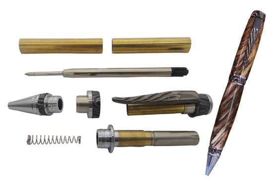 thumbnail image 2 of RI ZHENG Copper Grid Cigar Pen Kits - 10 Pack, Woodturning DIY Project (Tubes Only) 2 of 10